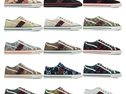 A grid of low-top trainers in several colourways