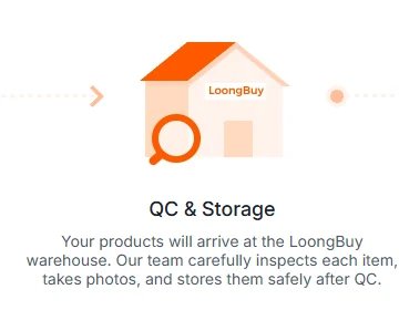The operator's own QC and Storage panel, showing a warehouse illustration and the sentence about inspecting and photographing each item